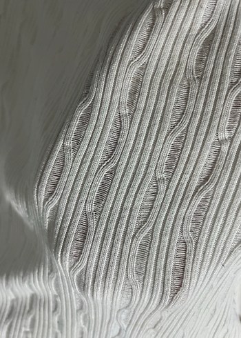 Beyaz Örgü Kadın Triko - Görsel 2