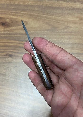 Beden kahverengi Renk Kahverengi Saplı Mini Bıçak ve Kılıf
