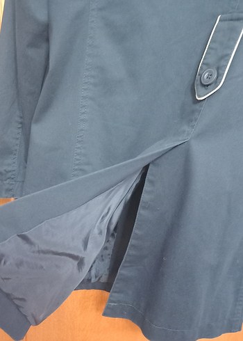 Düğmeli Lacivert erkek  Trençkot - Görsel 5