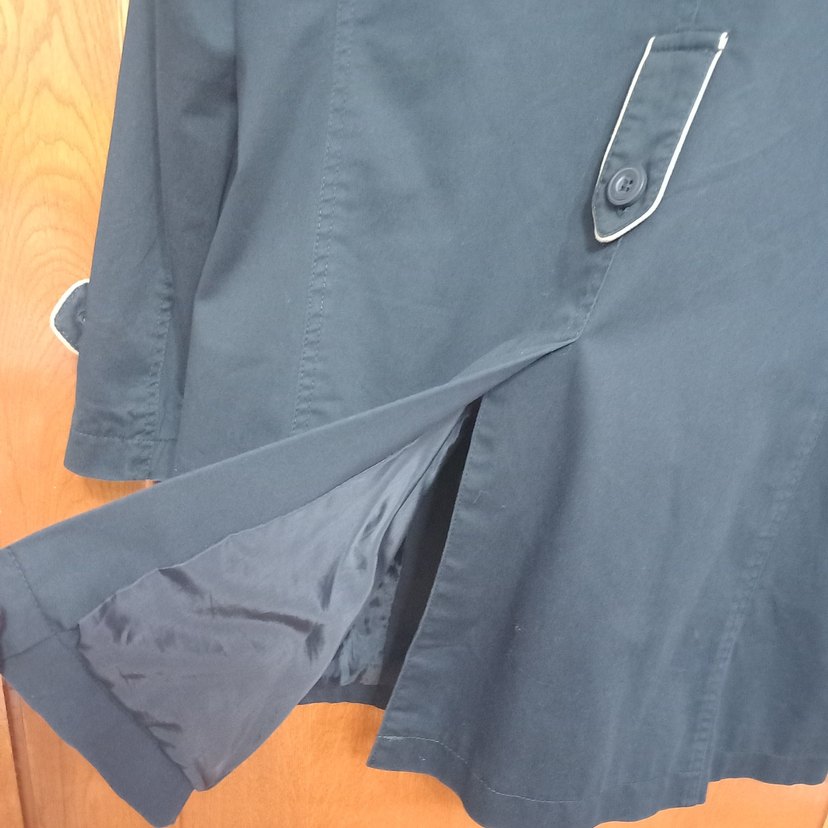 Düğmeli Lacivert erkek  Trençkot - Görsel 5