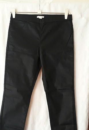 h&m marka pantalon gorunumlu tayt siyah renk