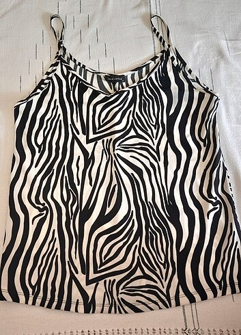 Zara zebra askili bluz