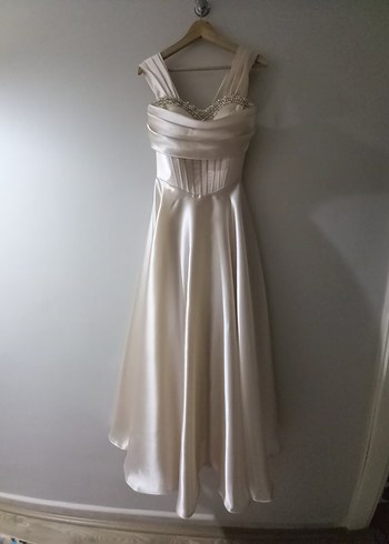 taşlı saten abiye - Görsel 4