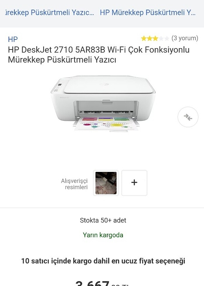 Hp Deskjet 2710 Yazıcı/Tarayıcı  - Görsel 2