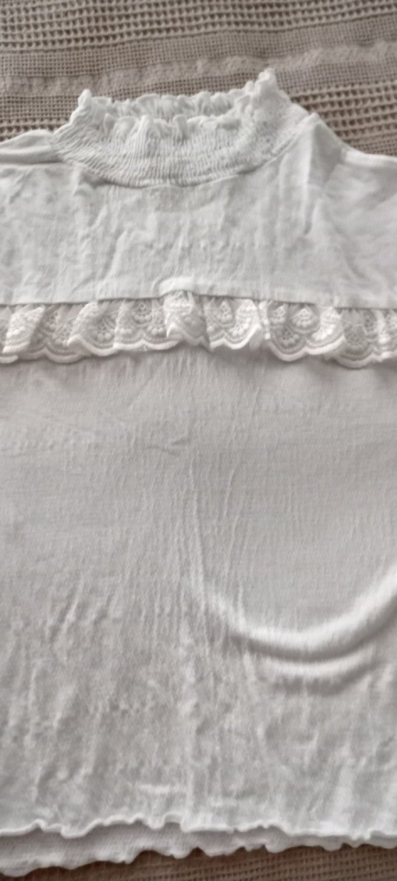 Romantik Beyaz Dantel Detaylı Bluz — görsel 2/5