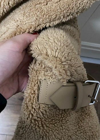 Dilvin  kahverengi peluş kaban - Görsel 3