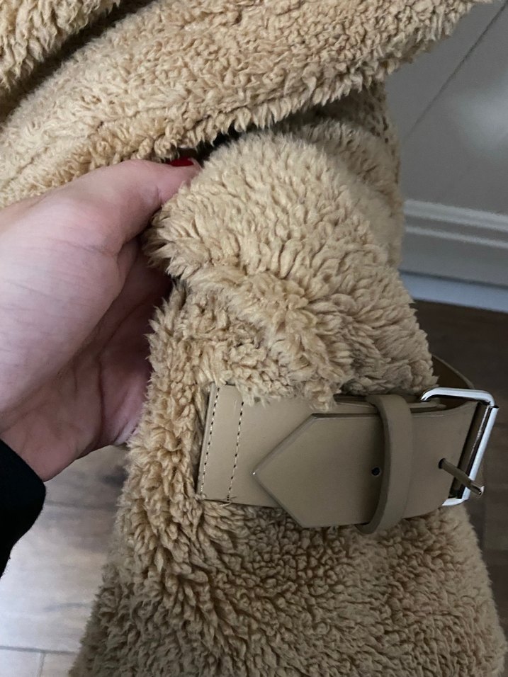 Dilvin  kahverengi peluş kaban - Görsel 3