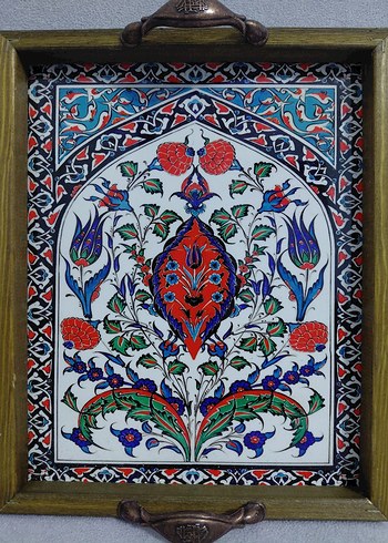 Bohem Tarzı Renkli Seramik Tepsi - Görsel 2