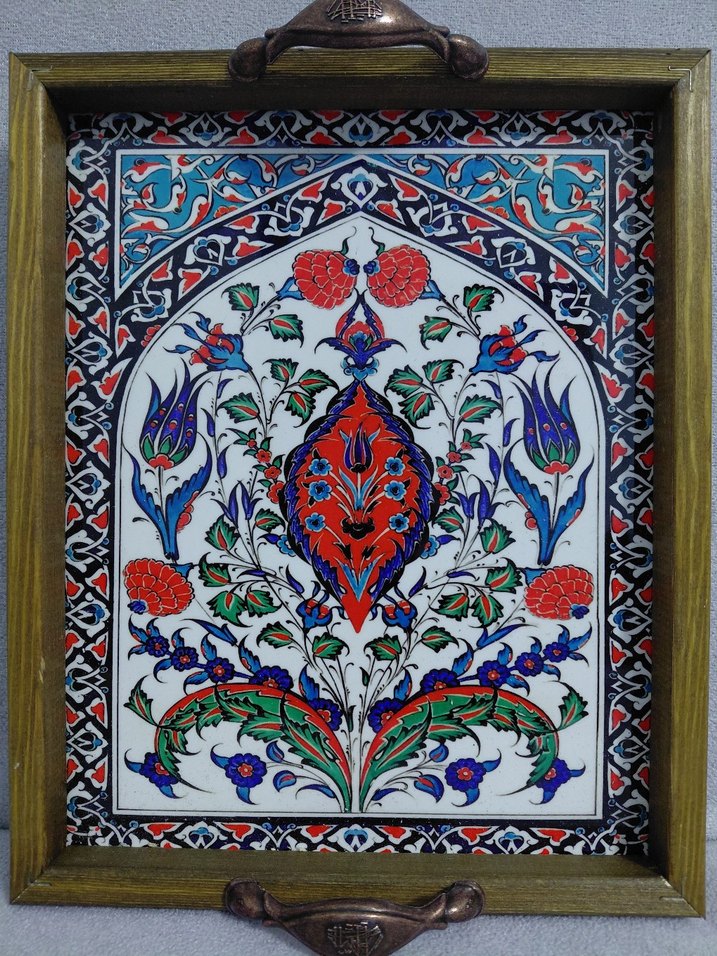 Bohem Tarzı Renkli Seramik Tepsi - Görsel 2