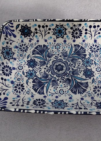 Renkli Nazar Boncuğu Desenli El Yapımı Tabak - Görsel 2