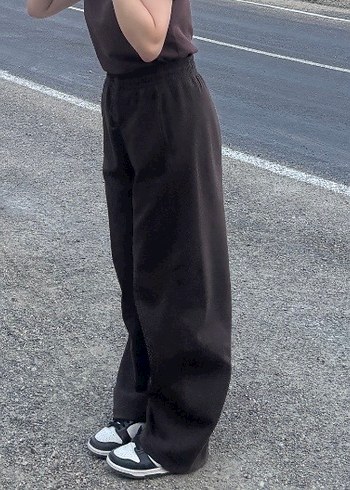 Bershka Kahverengi Barrel Fit Eşofman - Görsel 6