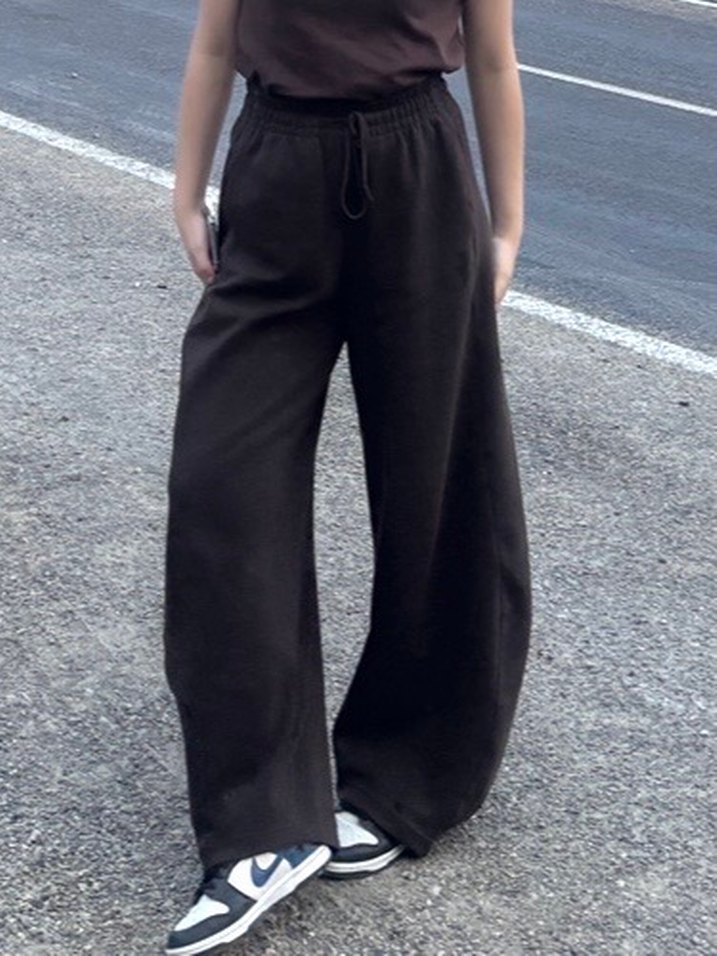 Bershka Kahverengi Barrel Fit Eşofman - Görsel 5