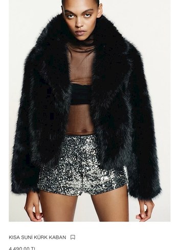 Zara Siyah Kısa Suni Kürk - Görsel 3