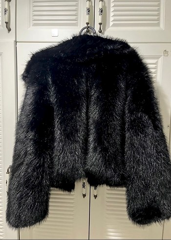 Zara Siyah Kısa Suni Kürk - Görsel 7