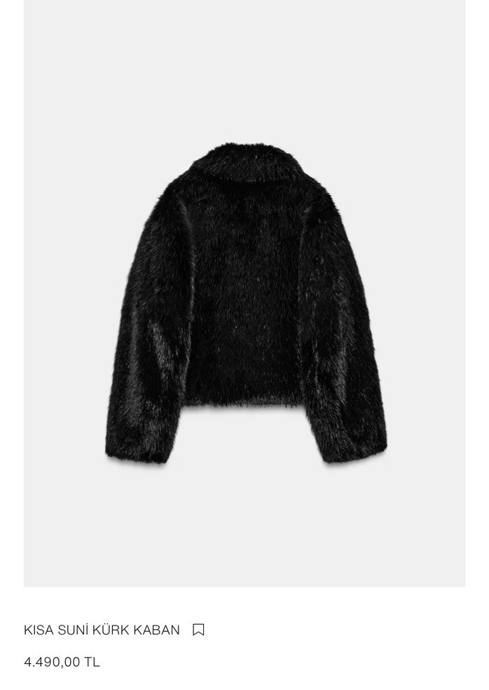 Zara Siyah Kısa Suni Kürk - Görsel 2