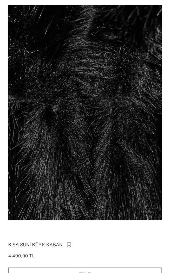 Zara Siyah Kısa Suni Kürk - Görsel 4