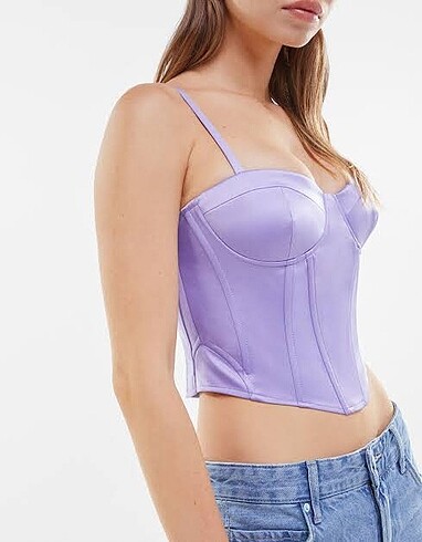 bershka lila korse top