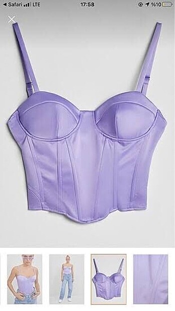 l Beden bershka lila korse top