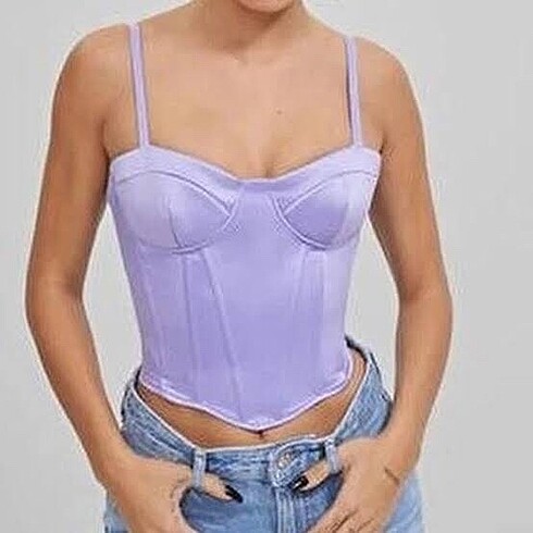 Bershka bershka lila korse top