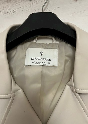 Bej Kemerli Kısa Deri Ceket - Görsel 3