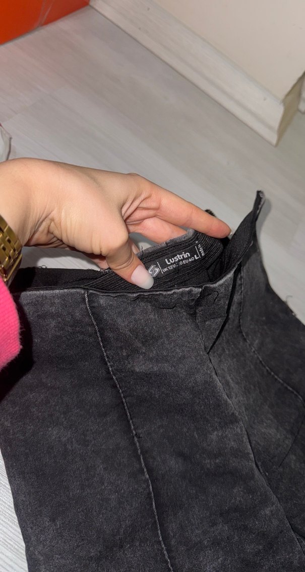 Siyah Elastik Kadın Skinny Denim tayt Pantolon - Görsel 4