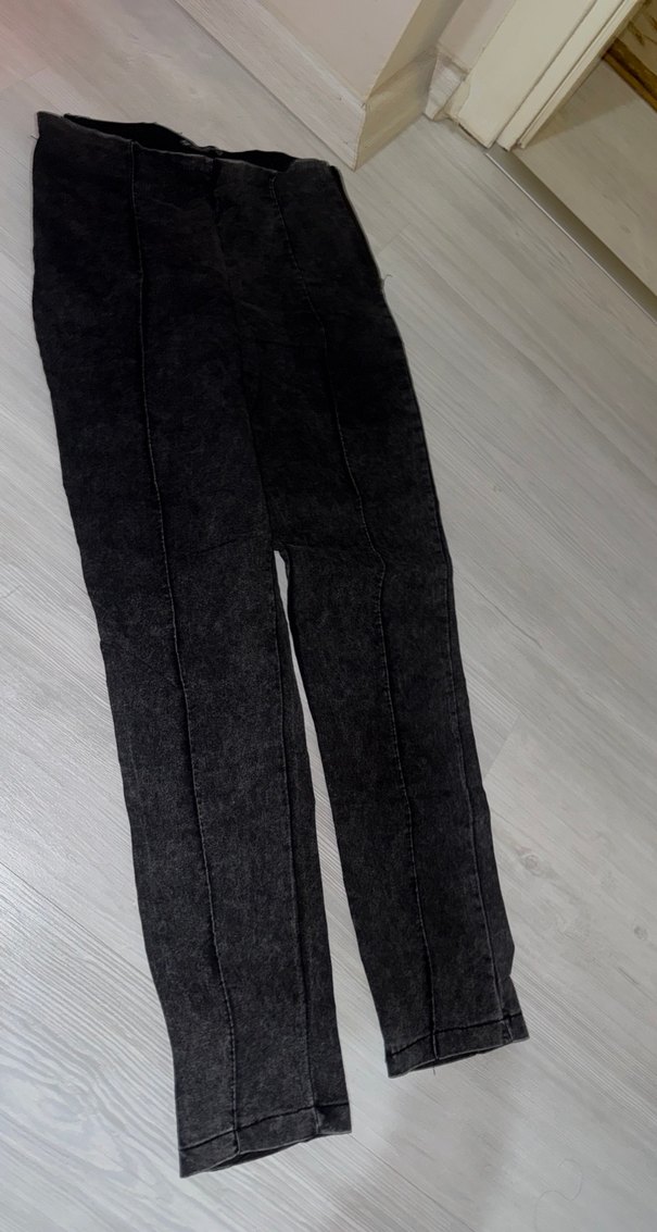 Siyah Elastik Kadın Skinny Denim tayt Pantolon - Görsel 3