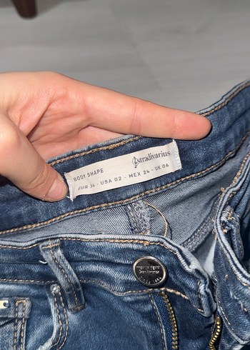 Lacivert yırtık Jean - Görsel 6