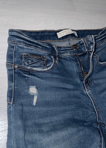 Lacivert yırtık Jean - Görsel 5