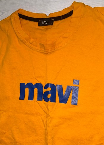 Sarı Mavi Baskılı Tişört - Görsel 2