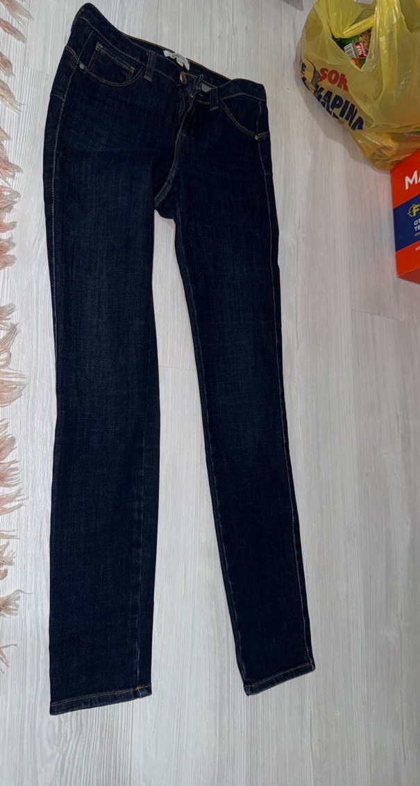 İpekyol Kadın Lacivert Kemerli Normal Kesim Jean - Görsel 2