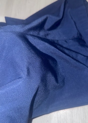 Mavi parlak simli Kadın tayt - Görsel 4