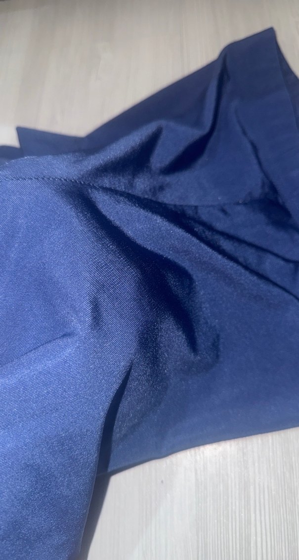 Mavi  parlak simli Kadın tayt - Görsel 4
