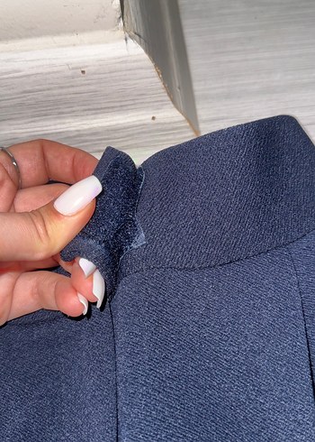 Kadın lacivert Midi Kumaş Pantolon - Görsel 3