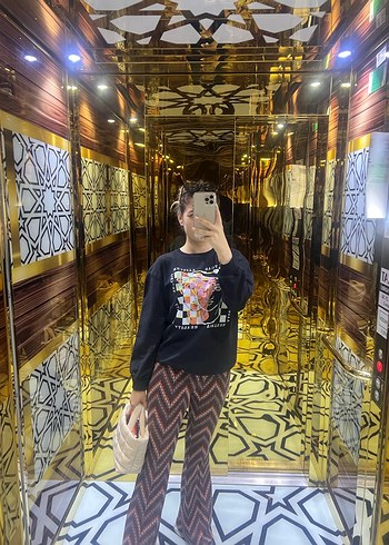 Kadın çizgili pantolon - Görsel 2