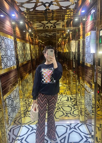 Kadın çizgili pantolon - Görsel 4