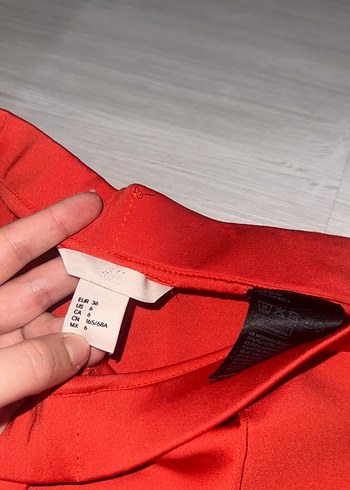 Turuncu Kadın Rahat Kesim Kumaş Pantolon - Görsel 3