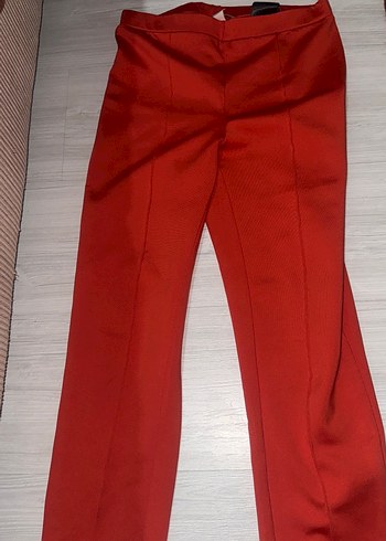 Turuncu Kadın Rahat Kesim Kumaş Pantolon - Görsel 2