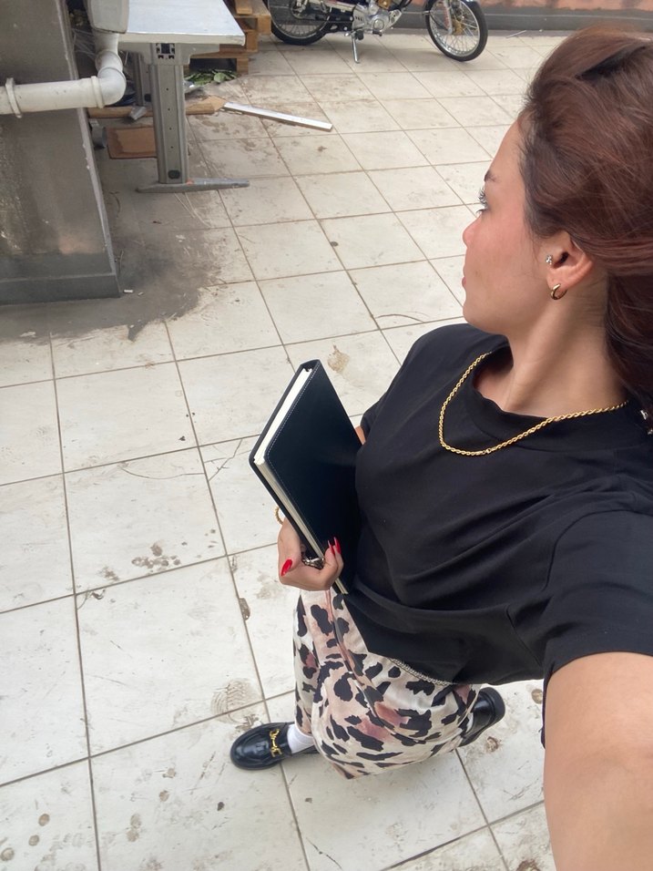 Kahverengi Leopar Desenli Uzun saten Etek - Görsel 3