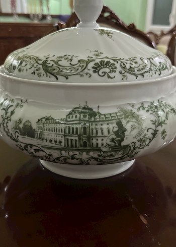 İşlemeli Gri Desenli Beyaz Porselen Çorba Kasesi - Görsel 4