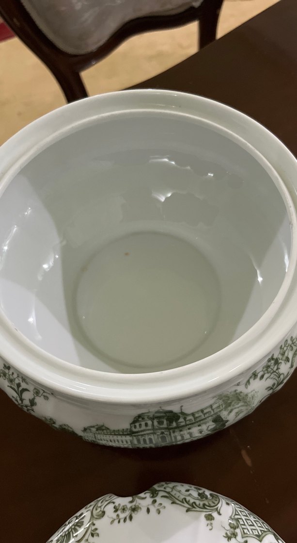 İşlemeli Gri Desenli Beyaz Porselen Çorba Kasesi - Görsel 2