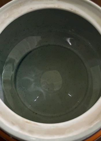 Çiçek Desenli Kapaklı porselen küçük tencere - Görsel 3