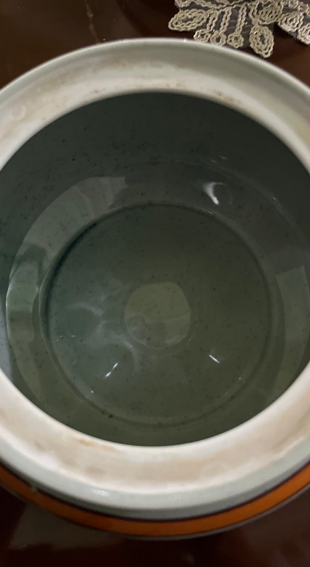 Çiçek Desenli Kapaklı porselen küçük tencere - Görsel 3