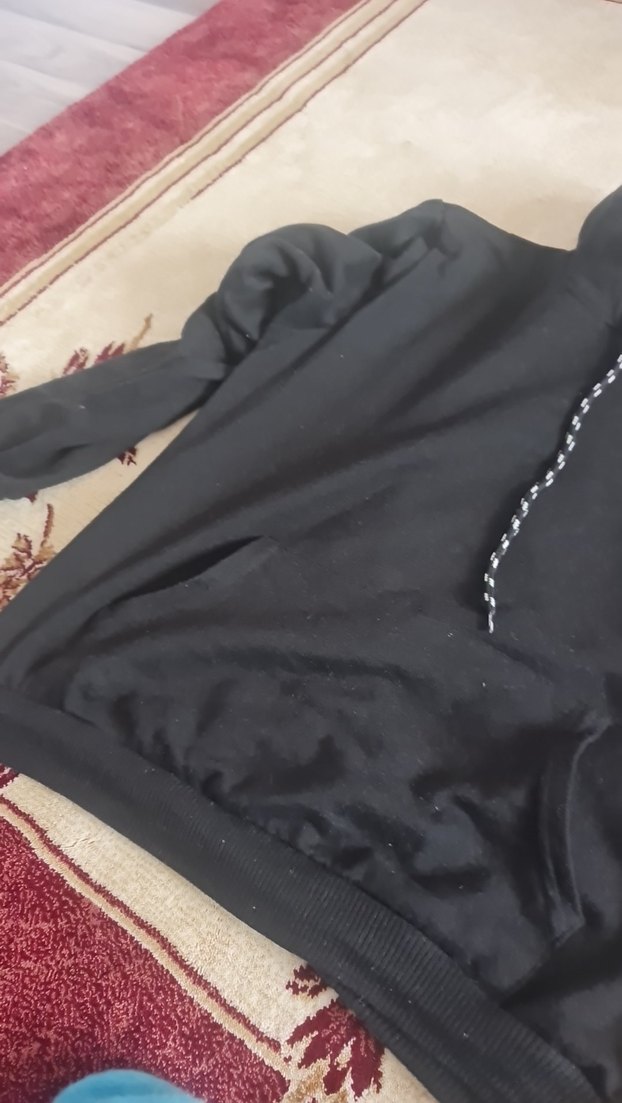 Siyah Yüksek Yakalı Fermuarlı Sweatshirt - Görsel 3