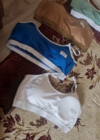 Beyaz Mini Spor Sütyeni 4 adet - Görsel 2