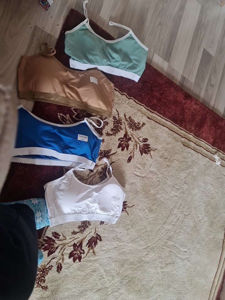 Beyaz Mini Spor Sütyeni 4 adet - Görsel 5