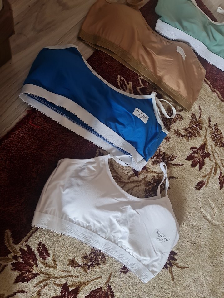 Beyaz Mini Spor Sütyeni 4 adet - Görsel 2