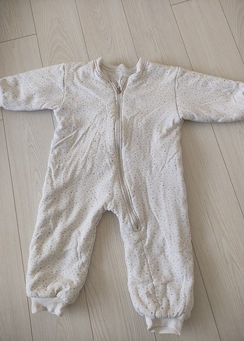 Gri Noktalı Bebek Tulumu