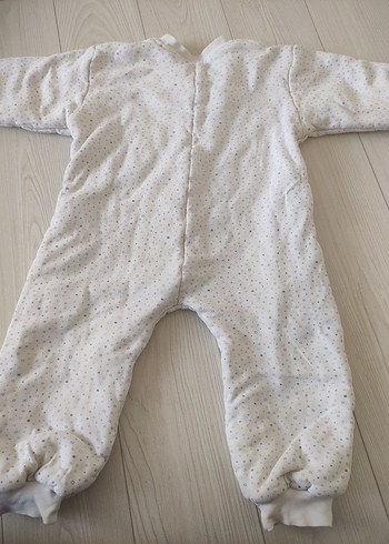Civil Gri Noktalı Bebek Tulumu