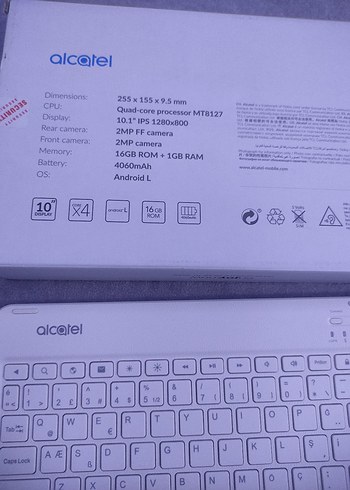 Alcatel Beyaz Kablosuz Klavye - Görsel 5