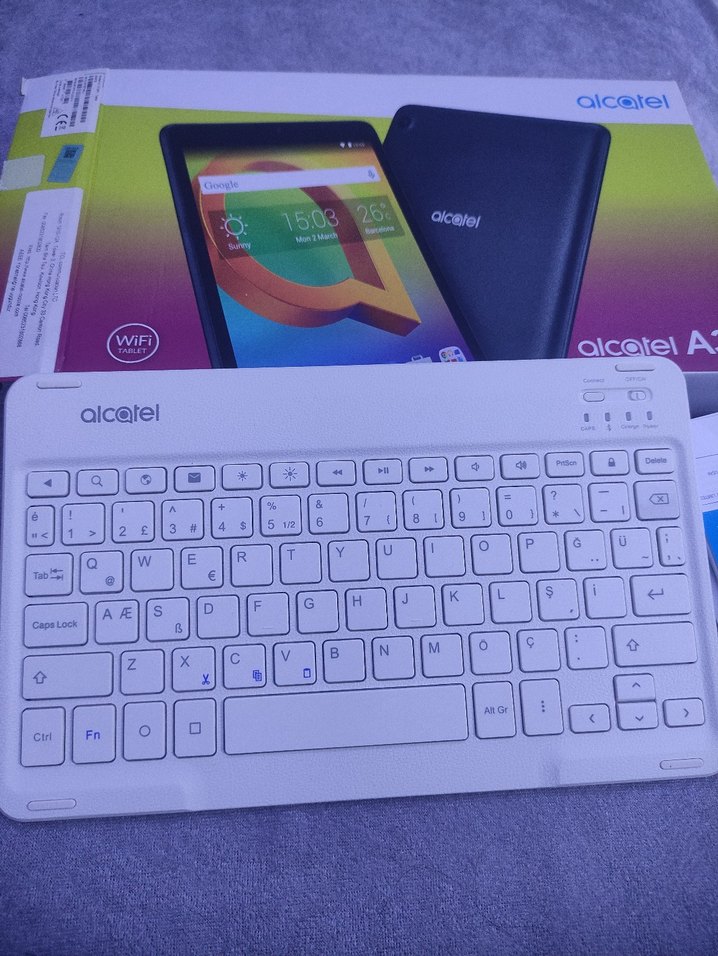 Alcatel Beyaz Kablosuz Klavye - Görsel 2